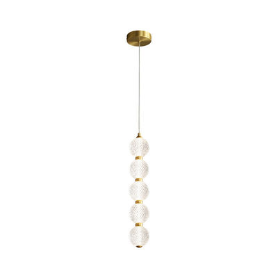 Iron Electroplated Brass And Acrylic Pendant Chandelier Lights For Bedroom Living Room
