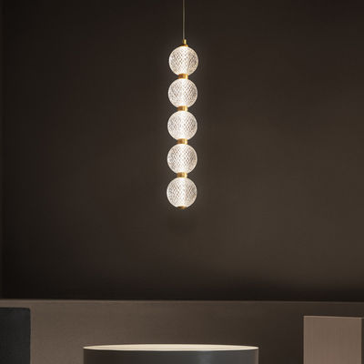 Modern Style Acrylic And Brass Chandelier For Homes And Commercial Spaces