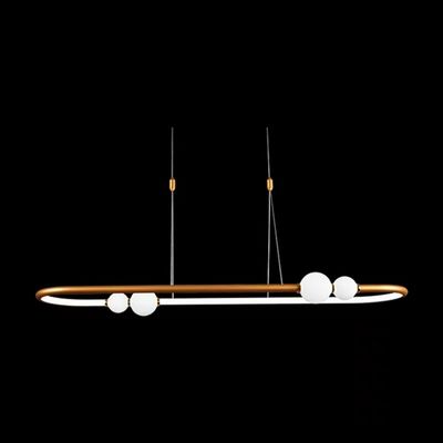 Nordic Simple Gold Paint Scrub Ring Chandelier Modern Pendant Light ODM AC110V