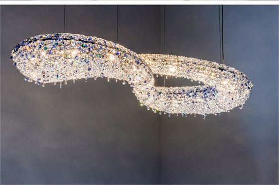 Art Light Luxury Crystal Chandelier For Living Room Restaurant Hotel Lobby