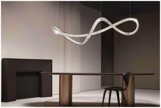Italian Light Luxury Minimalist Crystal Chandelier Exhibition Hall Design Artistic Modeling Engineering Chandelier