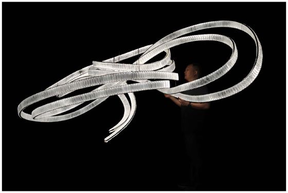 Italian Light Luxury Minimalist Crystal Chandelier Exhibition Hall Design Artistic Modeling Engineering Chandelier