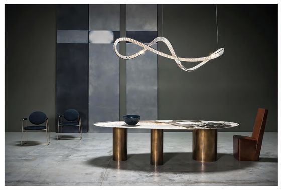 Italian Light Luxury Minimalist Crystal Chandelier Exhibition Hall Design Artistic Modeling Engineering Chandelier
