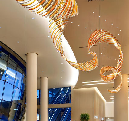 OEM ODM European Style Designer Lighting Long Glass Pendant Light 3000K