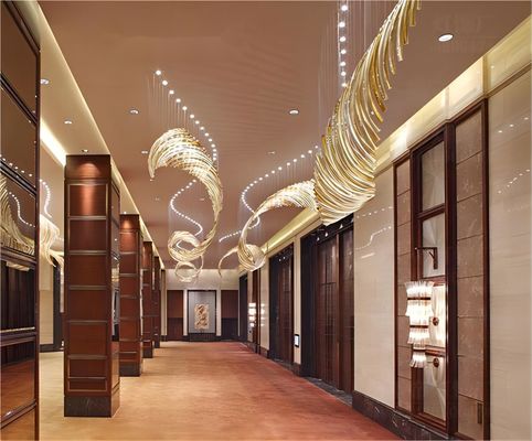 OEM ODM European Style Designer Lighting Long Glass Pendant Light 3000K