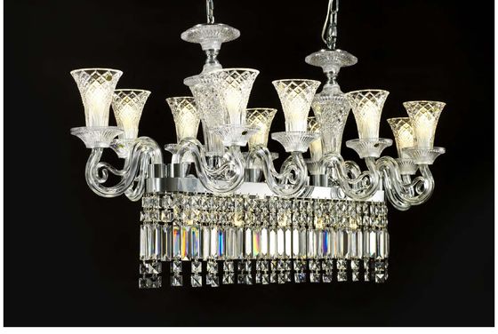 Luxury Classical European Crystal Chandelier Ceiling Mounted Crystal Light Fixture
