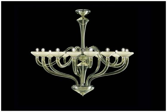 3000-6000K Custom Chandeliers With Clear Glass Shades Various Sizes Available