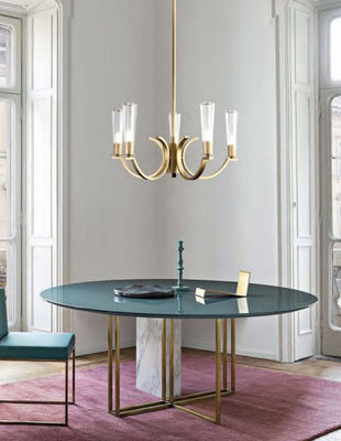 Customizable Copper Glass Chandelier Multiple Sizes Available