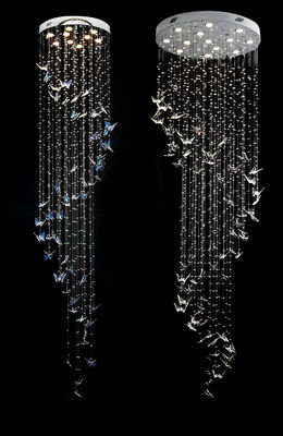 Art style Crystal Butterfly Chandelier High Ceilings Chandeliers