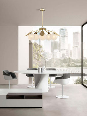 Bronze Glass Pendant Chandelier Lights 2700K/3000K/3500K