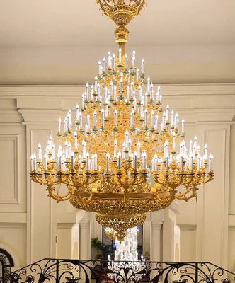 European Style Candle Chandeliers Extra Large Crystal Chandeliers For High Ceilings