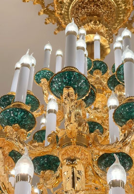 European Style Candle Chandeliers Extra Large Crystal Chandeliers For High Ceilings