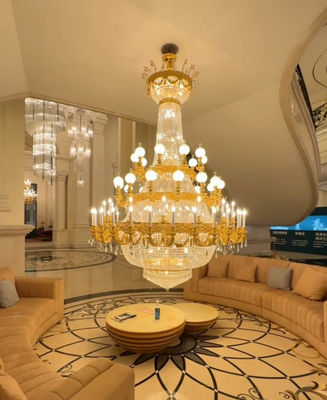 Customized Contemporary Extra Large Chandeliers With High End Crystal Pendants