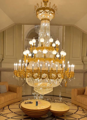 Customized Contemporary Extra Large Chandeliers With High End Crystal Pendants