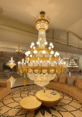Customized Contemporary Extra Large Chandeliers With High End Crystal Pendants