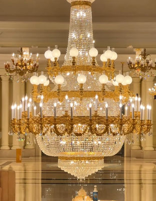 Customized Contemporary Extra Large Chandeliers With High End Crystal Pendants