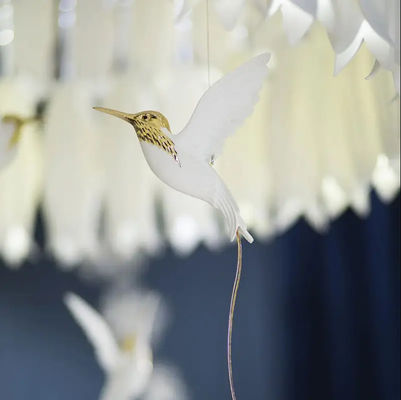 New Design High Ceiling Decor Luxury Chandeliers Modeling Villa Staircase Ceramic Flower Pendant Light
