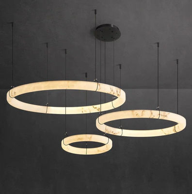Modern Luxury Alabaster L1P Chandelier Brass Pendant Hanging Light Dining Room Kitchen Island Hotel Bar AC Factory Price