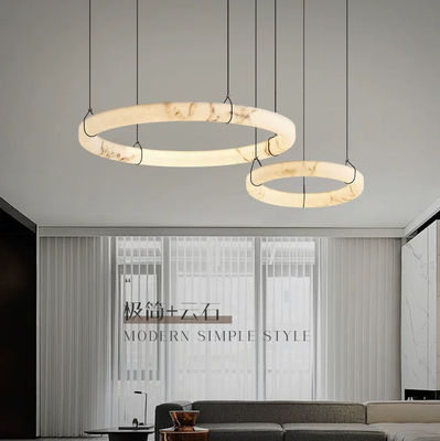 Modern Luxury Alabaster L1P Chandelier Brass Pendant Hanging Light Dining Room Kitchen Island Hotel Bar AC Factory Price