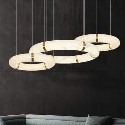 Modern Luxury Alabaster L1P Chandelier Brass Pendant Hanging Light Dining Room Kitchen Island Hotel Bar AC Factory Price