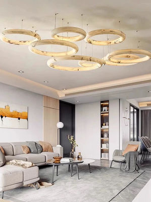 Modern Luxury Alabaster L1P Chandelier Brass Pendant Hanging Light Dining Room Kitchen Island Hotel Bar AC Factory Price