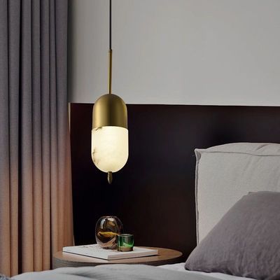Luxury Nordic Marble Pendant Light Home Decoration Villa Living Room Spherical Chandelier Bedroom Coffee Shop Alabaster Lamp