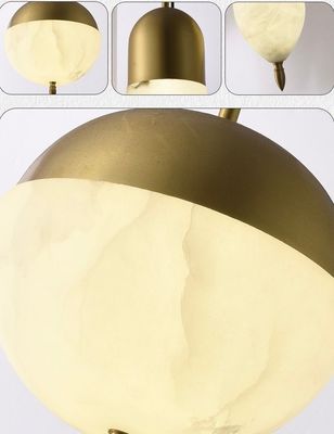 Luxury Nordic Marble Pendant Light Home Decoration Villa Living Room Spherical Chandelier Bedroom Coffee Shop Alabaster Lamp