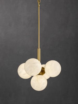 Modern Round Alabaster Pendant Lamp Dining Room Living Romm Bedside Luxury Decorate Chandelier