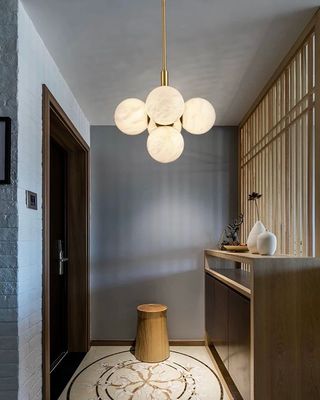 Modern Round Alabaster Pendant Lamp Dining Room Living Romm Bedside Luxury Decorate Chandelier