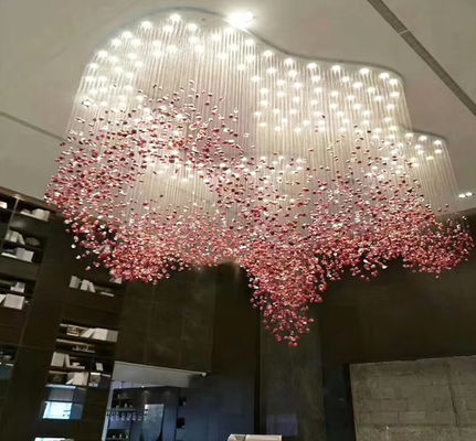 Hanging Pendant Light Custom Large Project Hotel Lobby Hall Villa Modern Glass Chandelier Light