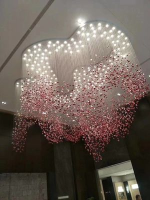 Hanging Pendant Light Custom Large Project Hotel Lobby Hall Villa Modern Glass Chandelier Light