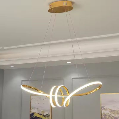 Gold Chrome Plated Modern Led Chandelier Hanging For Dining Room Kitchen Room Living Room Home Deco Chandelier Fixture