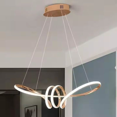 Nordic New Design Colored Pendant Light Restaurant Suspended Pendant Lamp Modern Art Twisted Design Creative Wave LED Chandelier