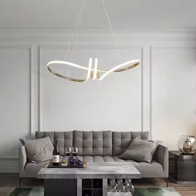 Nordic New Design Colored Pendant Light Restaurant Suspended Pendant Lamp Modern Art Twisted Design Creative Wave LED Chandelier