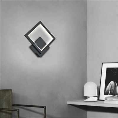 Square Modern Aluminum Wall Light 18w Living Room Background Wall Bedroom Headboard Art Wall Light