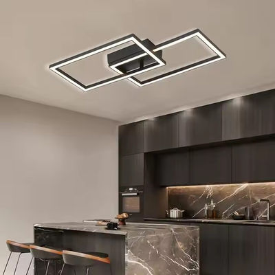 Simple Geometric Square Black Light Body Aluminum 20W 3000K Switch Control Wall Lamp Ceiling Light