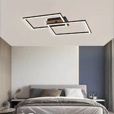 Simple Geometric Square Black Light Body Aluminum 20W 3000K Switch Control Wall Lamp Ceiling Light