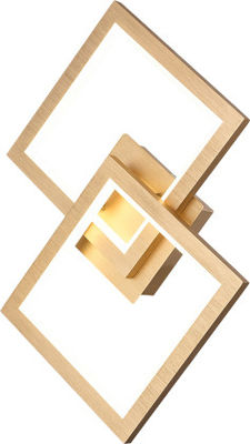 Simple Geometric Square Gold Light Body Aluminum 20W 3000K Switch Control Wall Lamp Ceiling Light