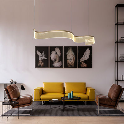 Modern Luxury Guide Spiral LED Chandelier For Living Room Bedroom