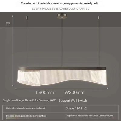 Modern Luxury Guide Spiral LED Chandelier For Living Room Bedroom