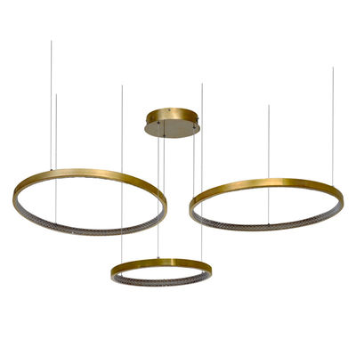 Modern Pendant Lights Living Room Dining Room Circle Rings Acrylic Aluminum Body LED Ceiling Lamp Home Metal Contemporary