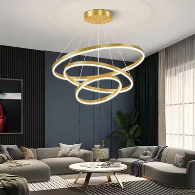 Three-ring Circle Nordic Restaurant Post-modern Simple Bedroom Lamp Circular Dining Room Bar Dining Chandelier