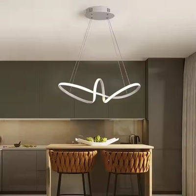 Led Chandelier For Dining Room Kitchen Bar Shop AC 90-260V Modern Matte Black/White Hanging Chandeliers Fixtures