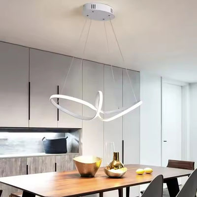 Led Chandelier For Dining Room Kitchen Bar Shop AC 90-260V Modern Matte Black/White Hanging Chandeliers Fixtures