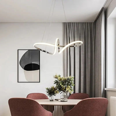 Led Chandelier For Dining Room Kitchen Bar Shop AC 90-260V Modern Matte Black/White Hanging Chandeliers Fixtures