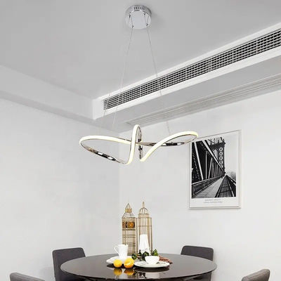 Led Chandelier For Dining Room Kitchen Bar Shop AC 90-260V Modern Matte Black/White Hanging Chandeliers Fixtures