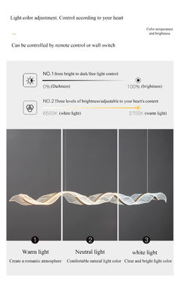 Add Large Nordic Modern Luxury Long Strip Waveform Acrylic Lamp Bar Hotel Home Decoration Chandelier Hanging Lamp