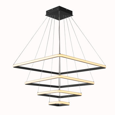 Four Square Modern Minimalist Dining Room Chandelier Personality Creative Square Family Atmosphere Living Room Lamp Can Adjust The Master Bedroom Study Lamp