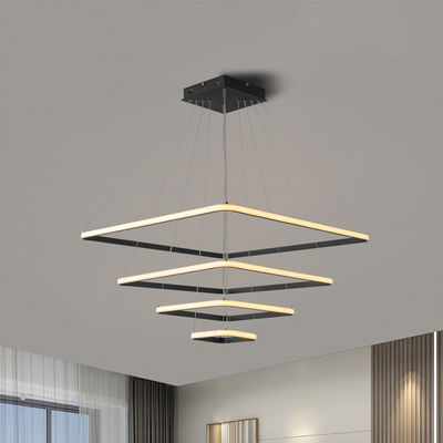 Four Square Modern Minimalist Dining Room Chandelier Personality Creative Square Family Atmosphere Living Room Lamp Can Adjust The Master Bedroom Study Lamp