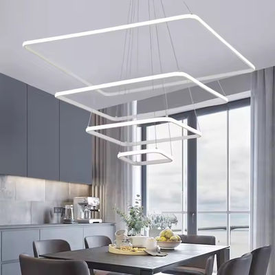 Four Square Modern Minimalist Dining Room Chandelier Personality Creative Square Family Atmosphere Living Room Lamp Can Adjust The Master Bedroom Study Lamp